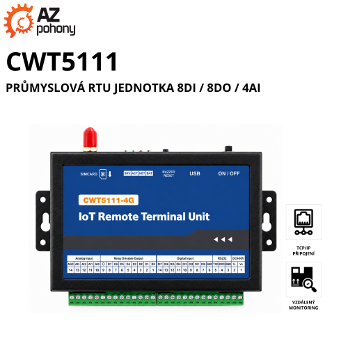 CWT5111-WiFi - Průmyslová RTU jednotka 8DI / 8DO / 4AI